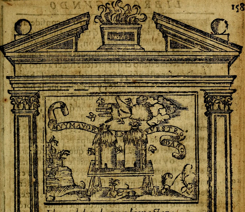 An illustration from Emblemas morales de Don Iuan de Horozco y Couarruuias Arcediano de Cuellar en la Santa Yglesia de Segouia., 1591, leaf 320