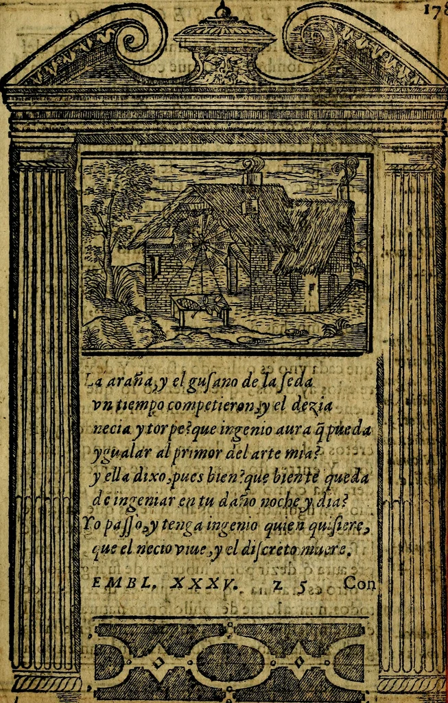 An illustration from Emblemas morales de Don Iuan de Horozco y Couarruuias Arcediano de Cuellar en la Santa Yglesia de Segouia., 1591, leaf 360
