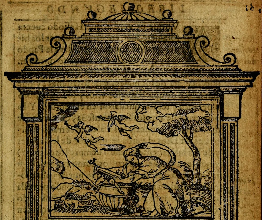 An illustration from Emblemas morales de Don Iuan de Horozco y Couarruuias Arcediano de Cuellar en la Santa Yglesia de Segouia., 1591, leaf 372