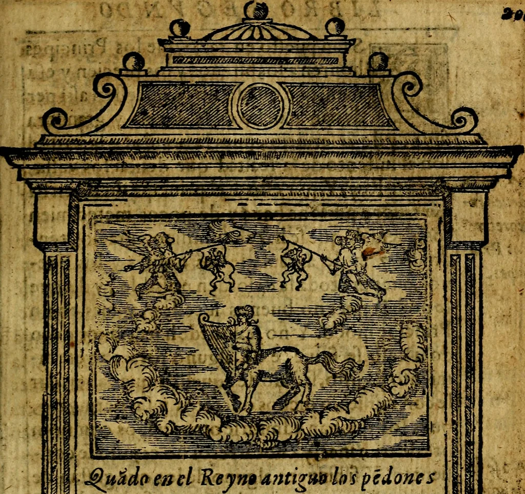 An illustration from Emblemas morales de Don Iuan de Horozco y Couarruuias Arcediano de Cuellar en la Santa Yglesia de Segouia., 1591, leaf 414