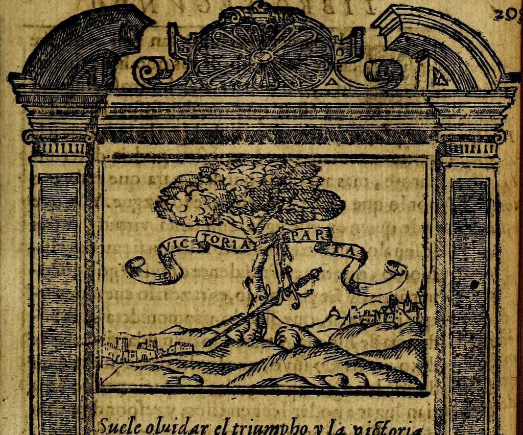 An illustration from Emblemas morales de Don Iuan de Horozco y Couarruuias Arcediano de Cuellar en la Santa Yglesia de Segouia., 1591, leaf 418