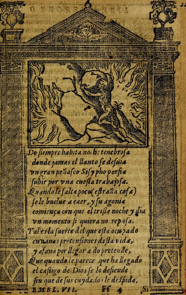 An illustration from Emblemas morales de Don Iuan de Horozco y Couarruuias Arcediano de Cuellar en la Santa Yglesia de Segouia., 1591, leaf 452