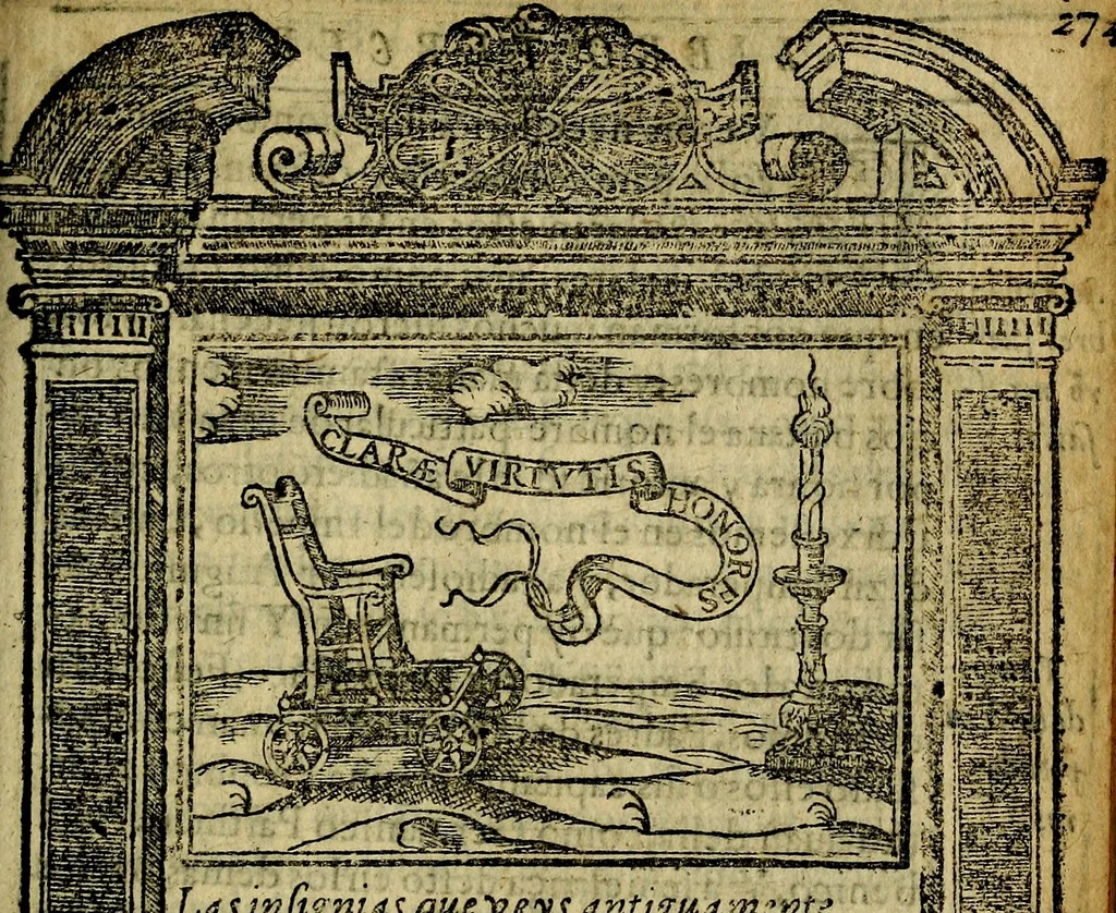 An illustration from Emblemas morales de Don Iuan de Horozco y Couarruuias Arcediano de Cuellar en la Santa Yglesia de Segouia., 1591, leaf 552