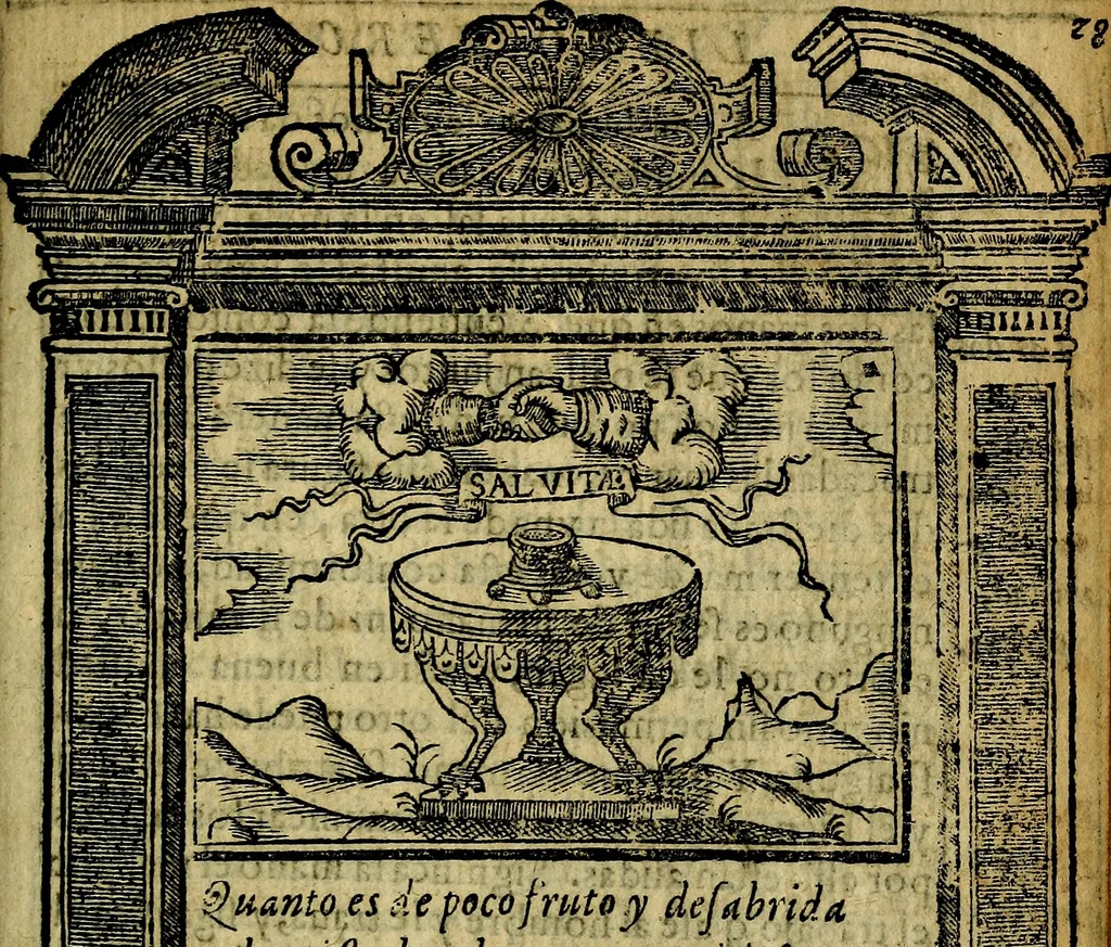 An illustration from Emblemas morales de Don Iuan de Horozco y Couarruuias Arcediano de Cuellar en la Santa Yglesia de Segouia., 1591, leaf 564