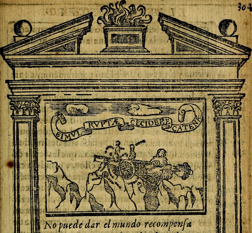 An illustration from Emblemas morales de Don Iuan de Horozco y Couarruuias Arcediano de Cuellar en la Santa Yglesia de Segouia., 1591, leaf 612