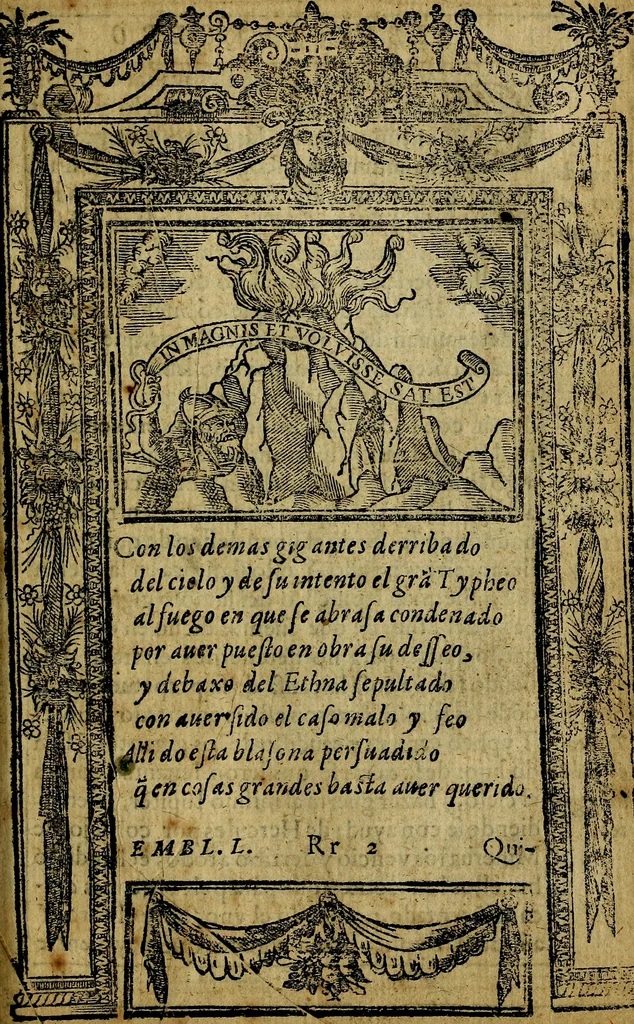 An illustration from Emblemas morales de Don Iuan de Horozco y Couarruuias Arcediano de Cuellar en la Santa Yglesia de Segouia., 1591, leaf 624