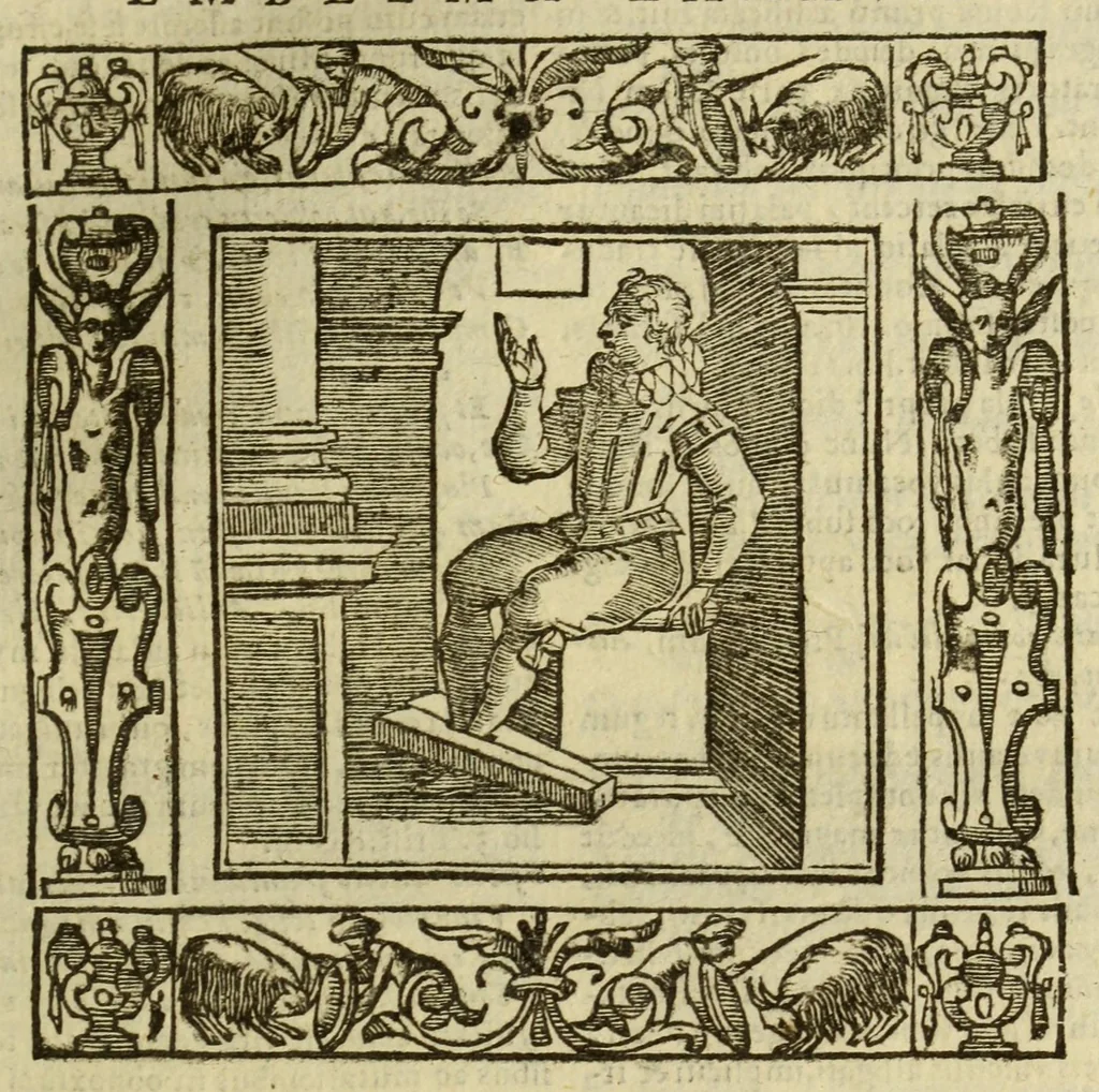 An illustration from Andreae Alciati Emblemata, 1621, leaf 461