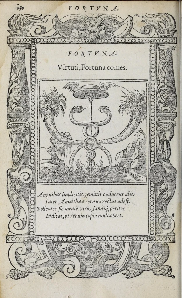 An illustration from Emblemata, 1551, leaf 136