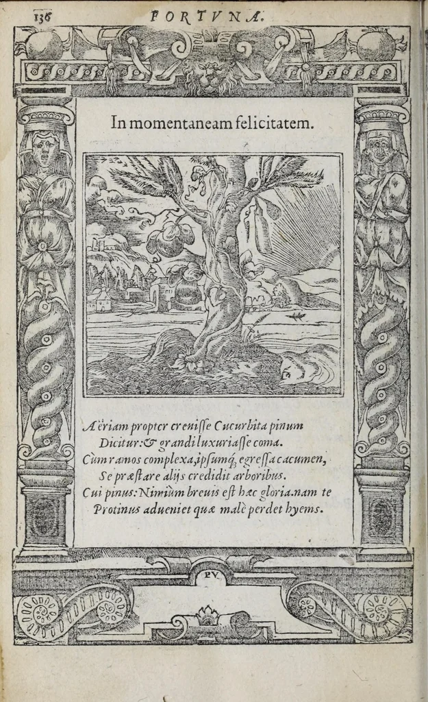 An illustration from Emblemata, 1551, leaf 142