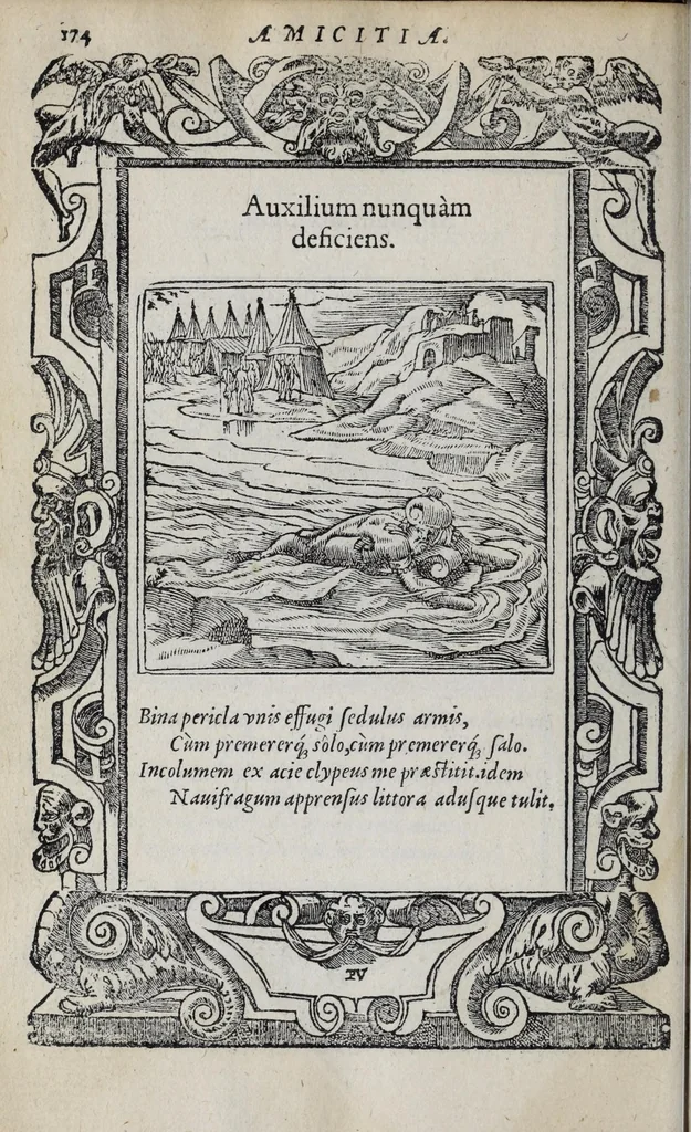 An illustration from Emblemata, 1551, leaf 180