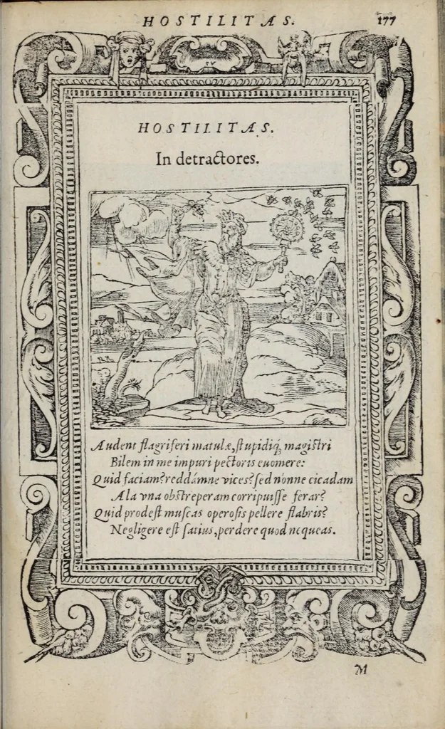 An illustration from Emblemata, 1551, leaf 183