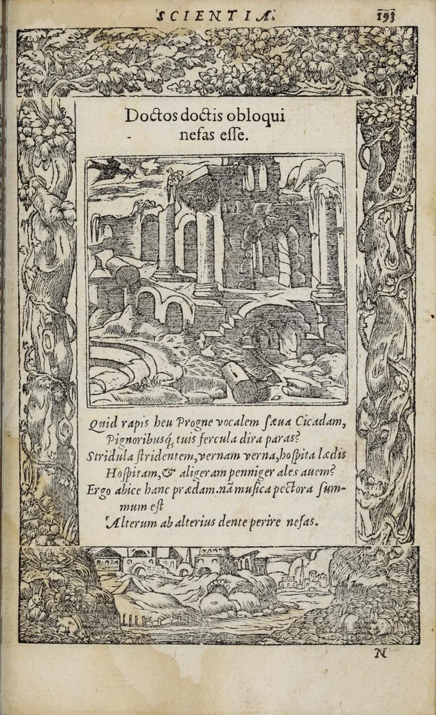 An illustration from Emblemata, 1551, leaf 199