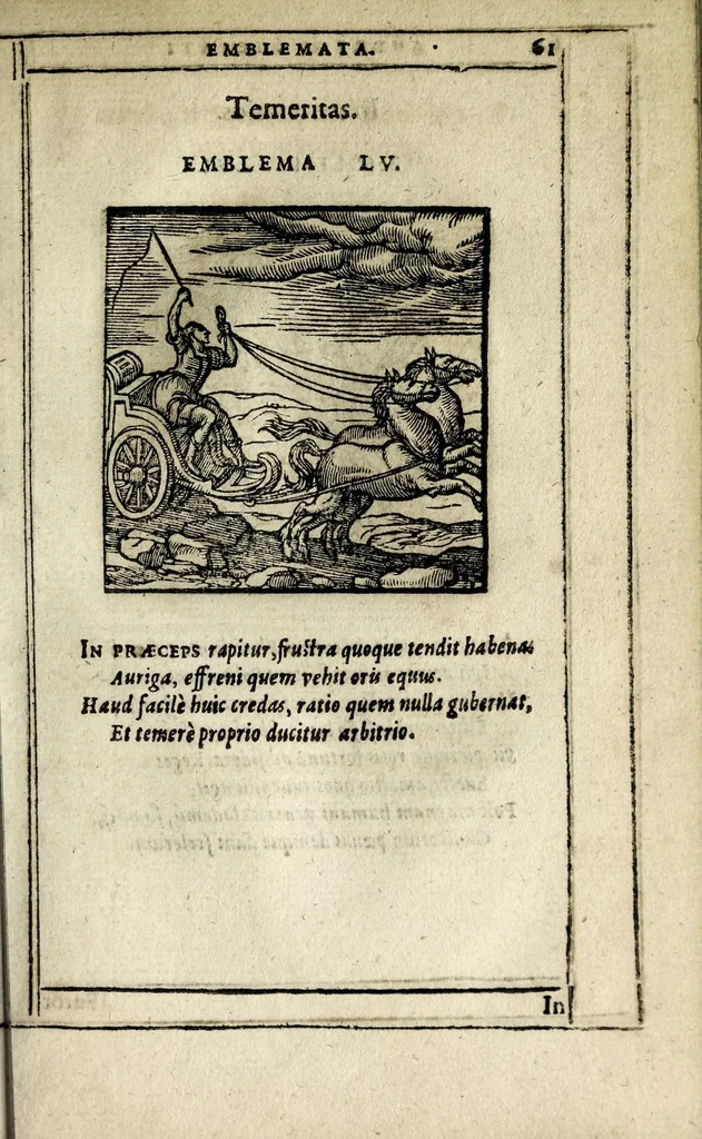 An illustration from Emblemata, 1608, leaf 85