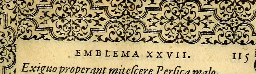 An illustration from Emblemata, 1565, leaf 116