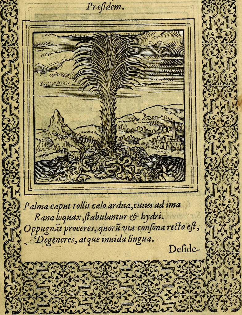 An illustration from Emblemata, 1565, leaf 18