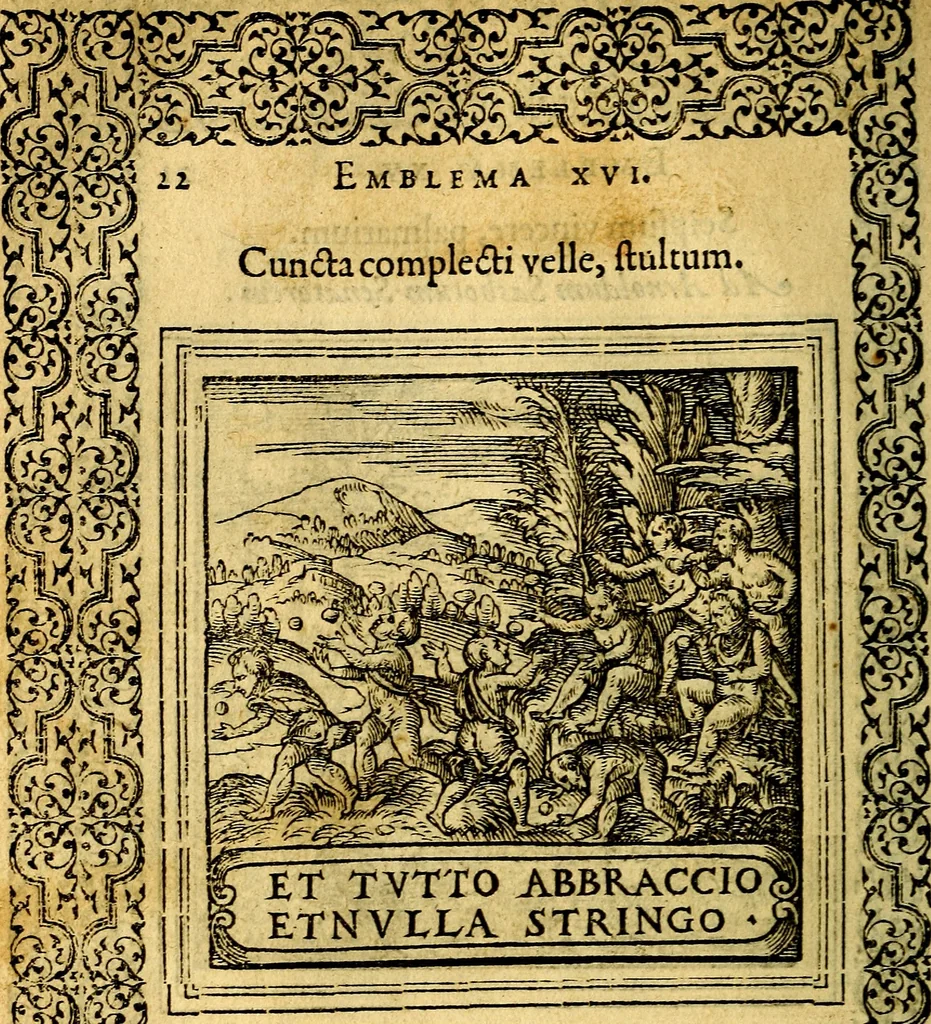 An illustration from Emblemata, 1565, leaf 25