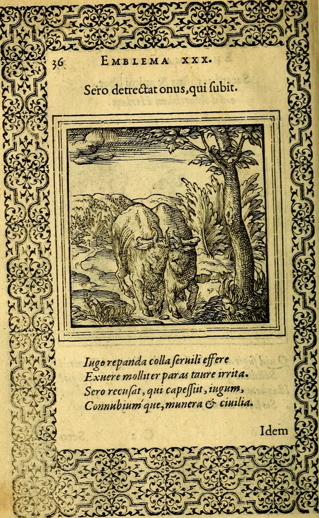 An illustration from Emblemata, 1565, leaf 39