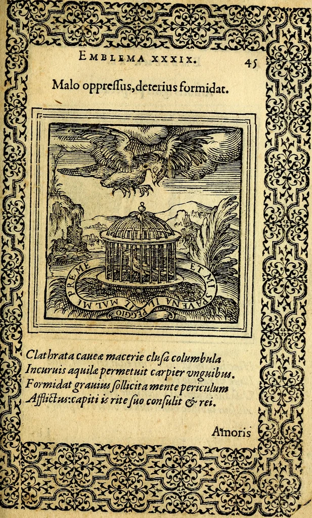 An illustration from Emblemata, 1565, leaf 48