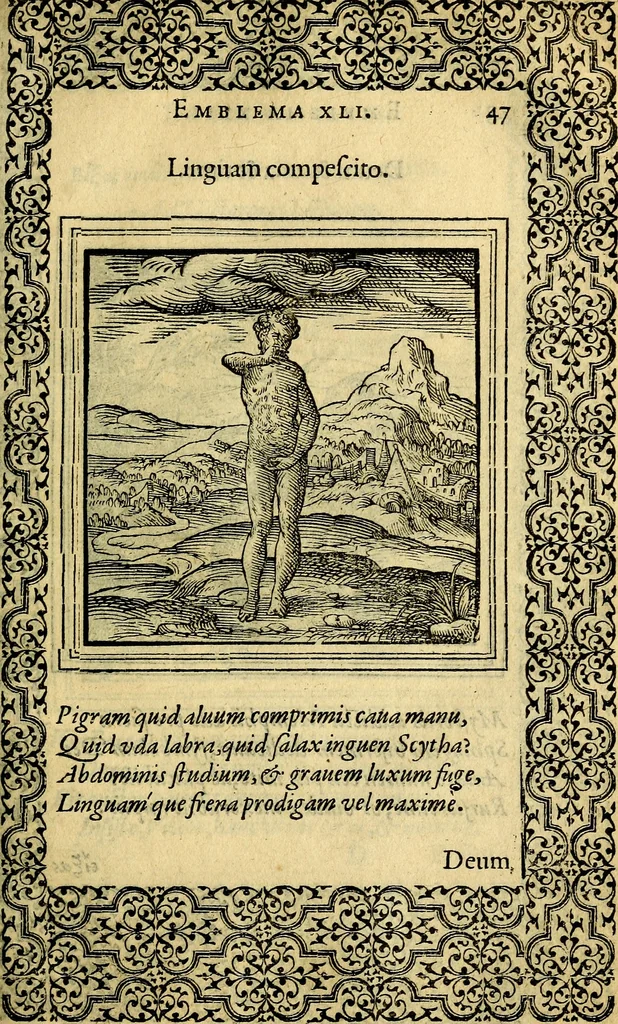 An illustration from Emblemata, 1565, leaf 50