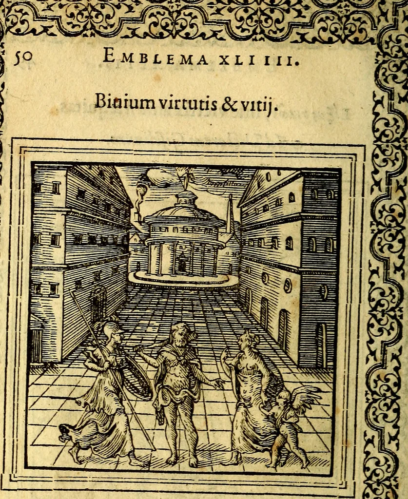 An illustration from Emblemata, 1565, leaf 53