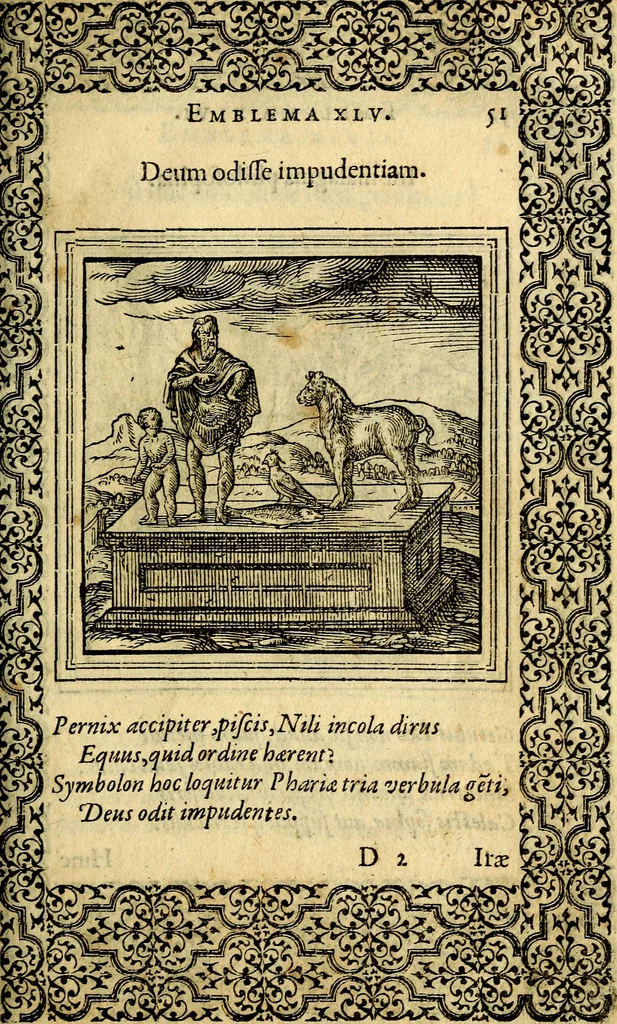 An illustration from Emblemata, 1565, leaf 54