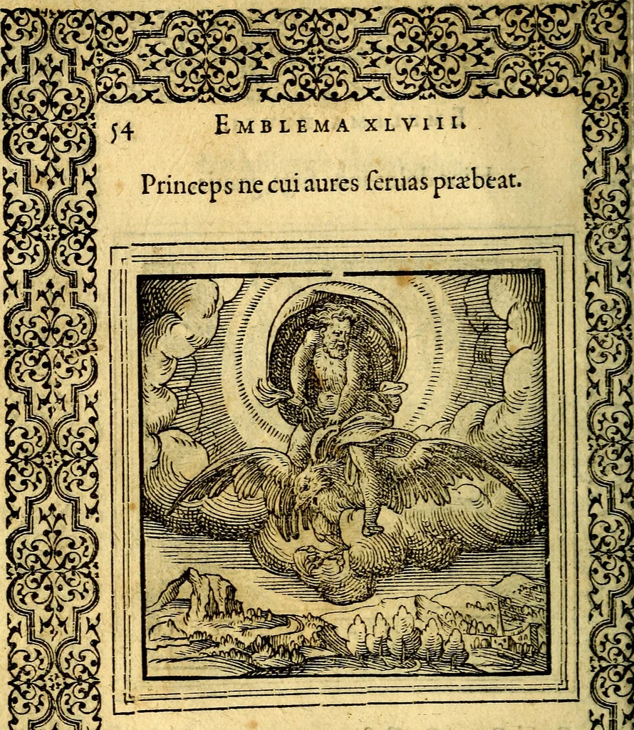 An illustration from Emblemata, 1565, leaf 57