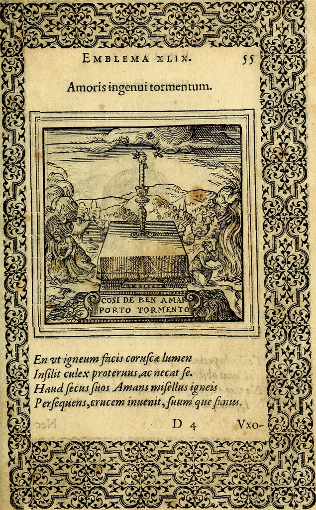 An illustration from Emblemata, 1565, leaf 58