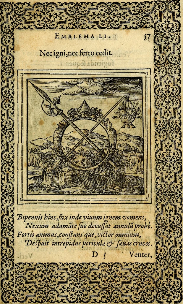 An illustration from Emblemata, 1565, leaf 60