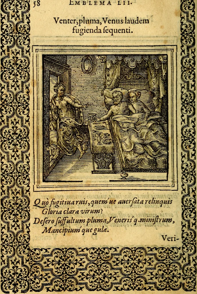 An illustration from Emblemata, 1565, leaf 61