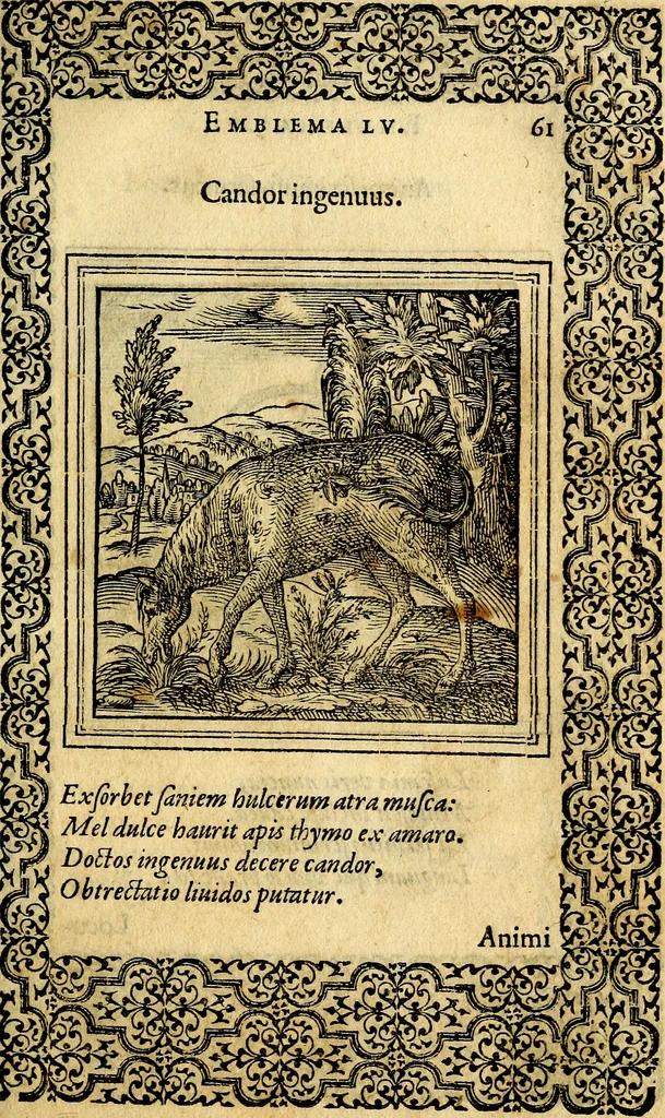 An illustration from Emblemata, 1565, leaf 64
