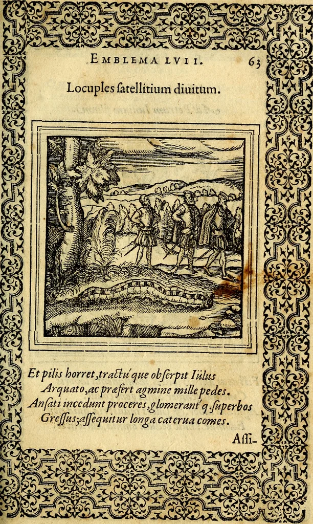 An illustration from Emblemata, 1565, leaf 66