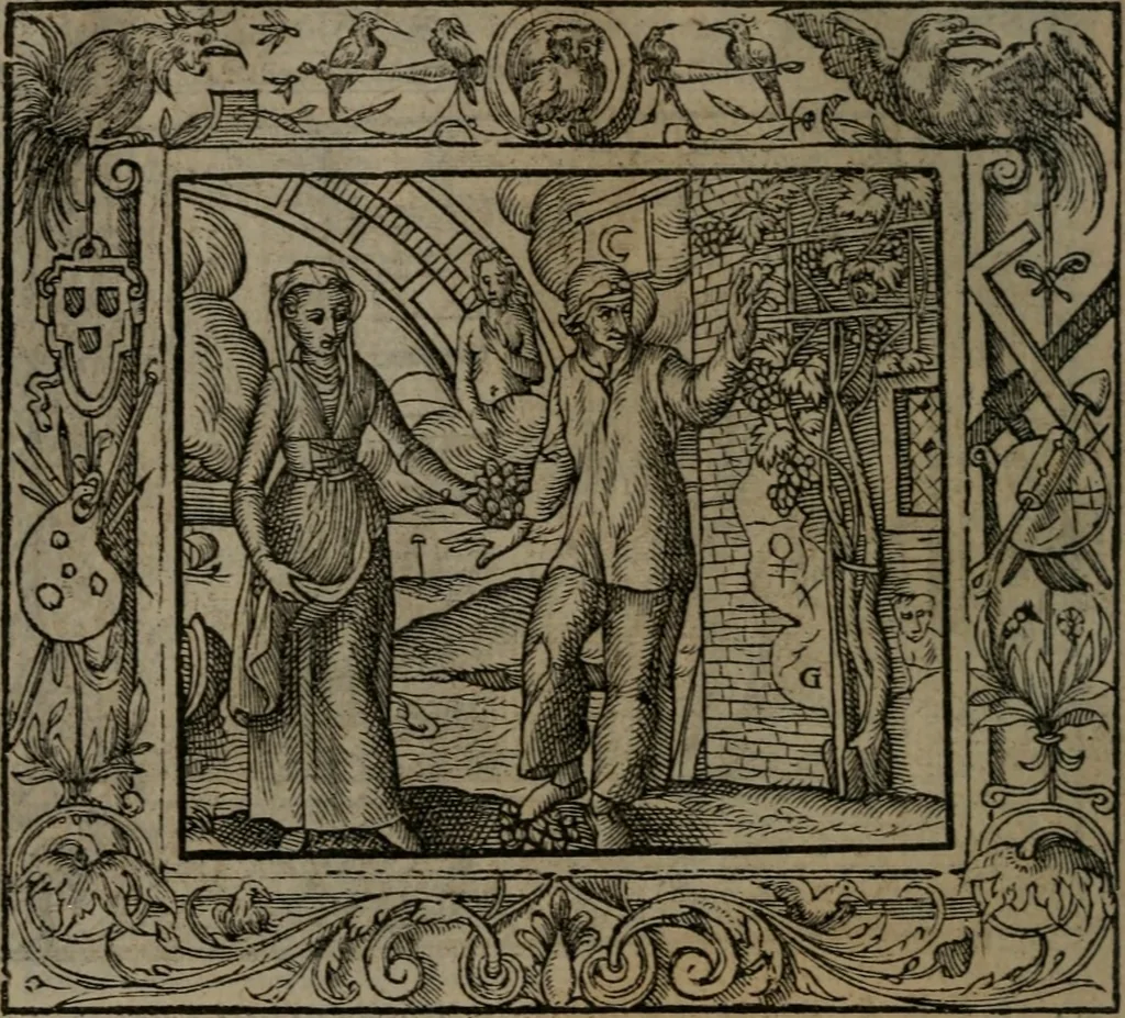 An illustration from Emblemata, 1564, leaf 109