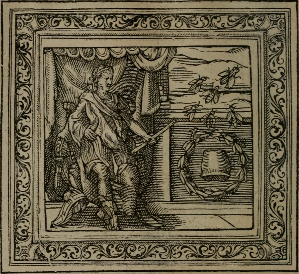 An illustration from Emblemata, 1564, leaf 113