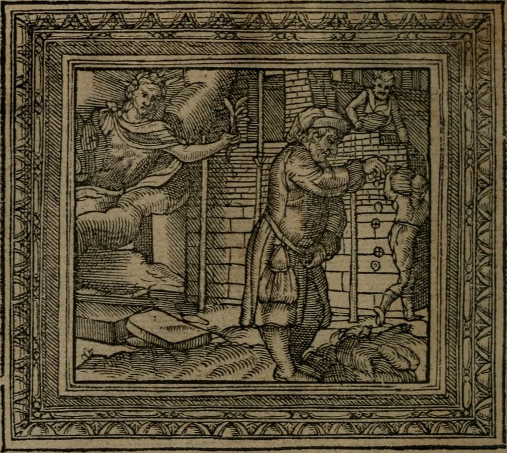 An illustration from Emblemata, 1564, leaf 117