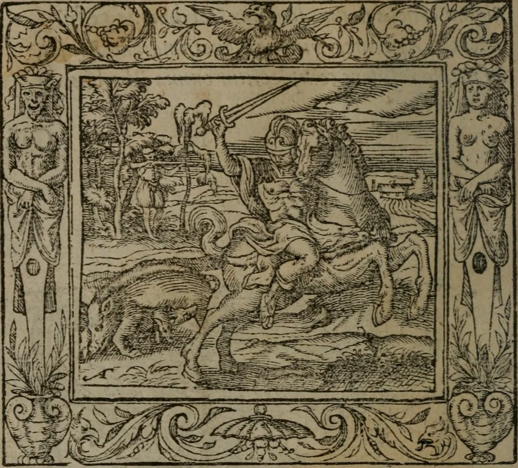 An illustration from Emblemata, 1564, leaf 127