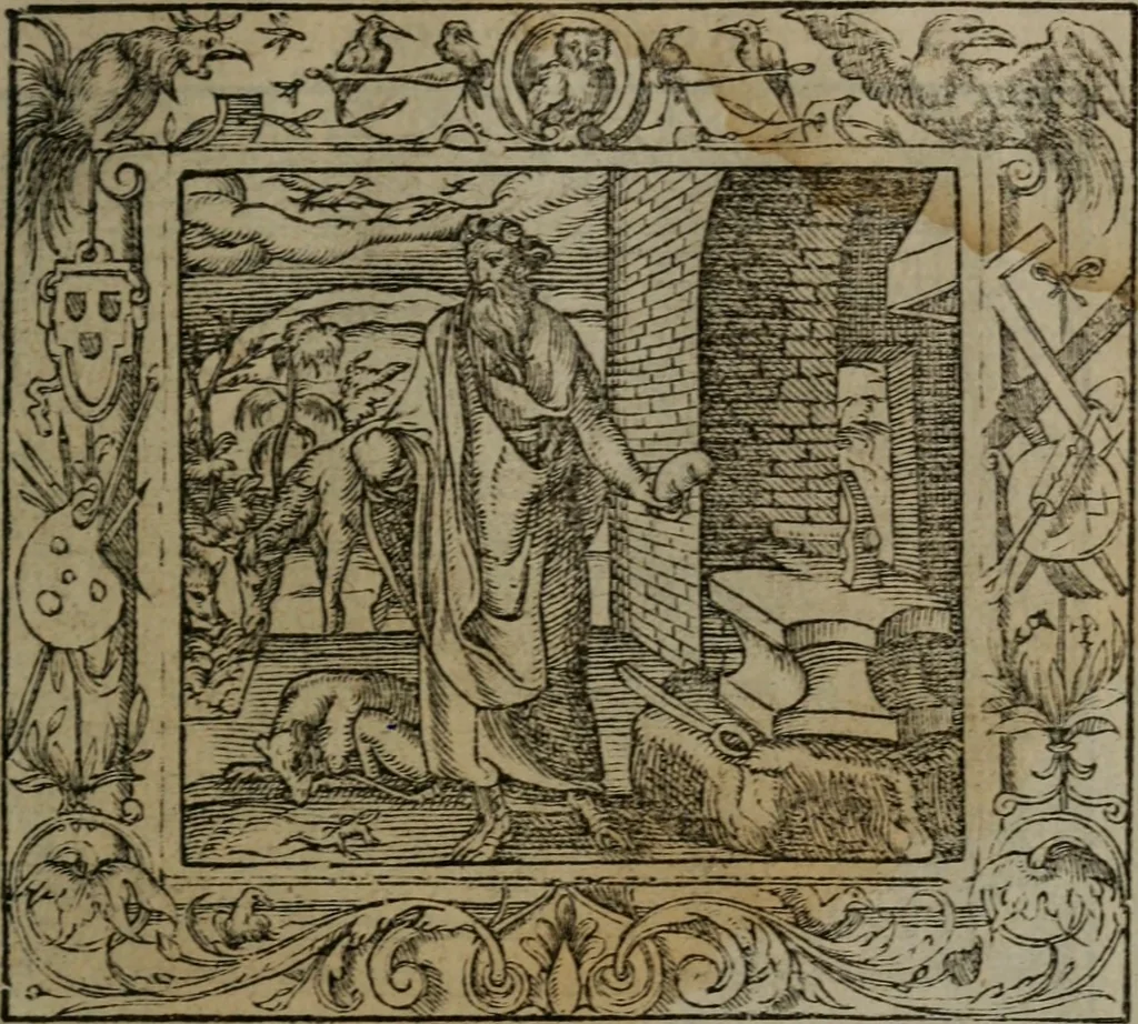 An illustration from Emblemata, 1564, leaf 140