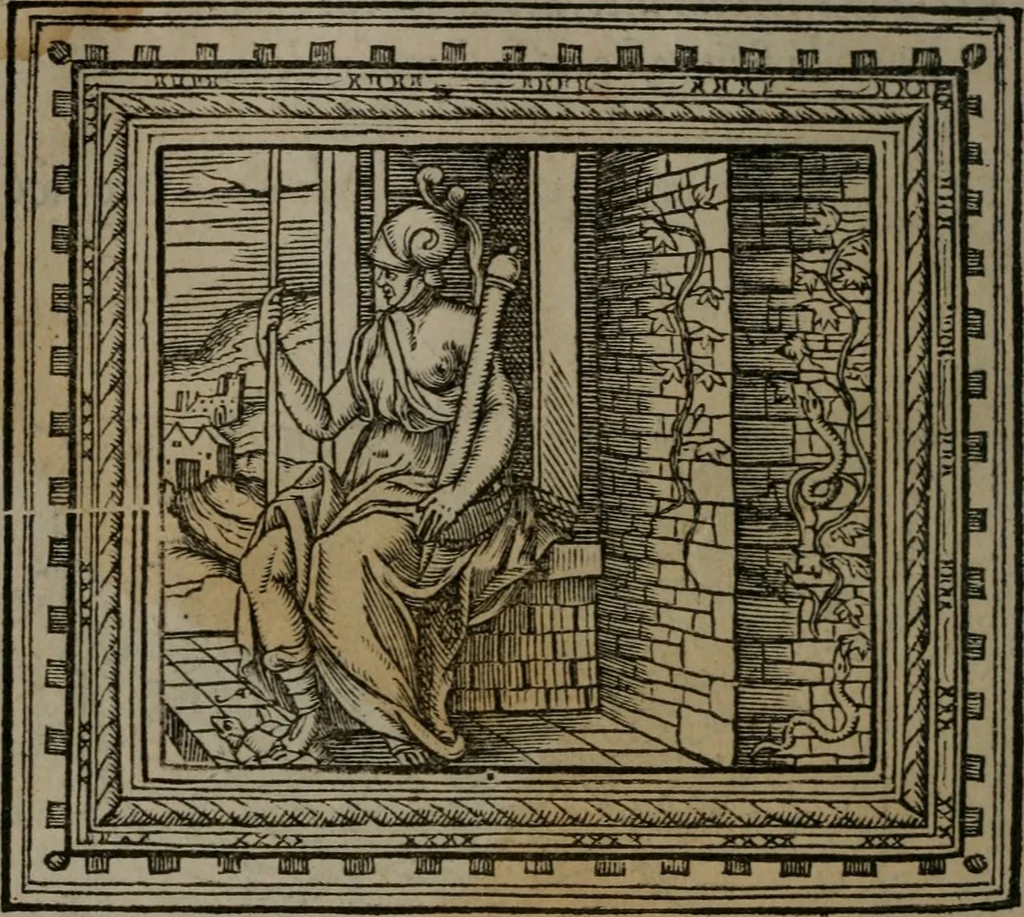 An illustration from Emblemata, 1564, leaf 145