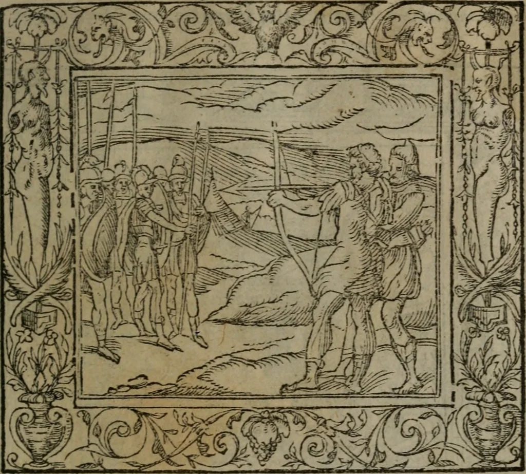 An illustration from Emblemata, 1564, leaf 156