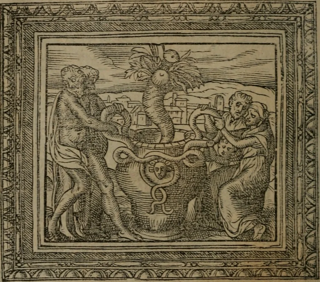 An illustration from Emblemata, 1564, leaf 175