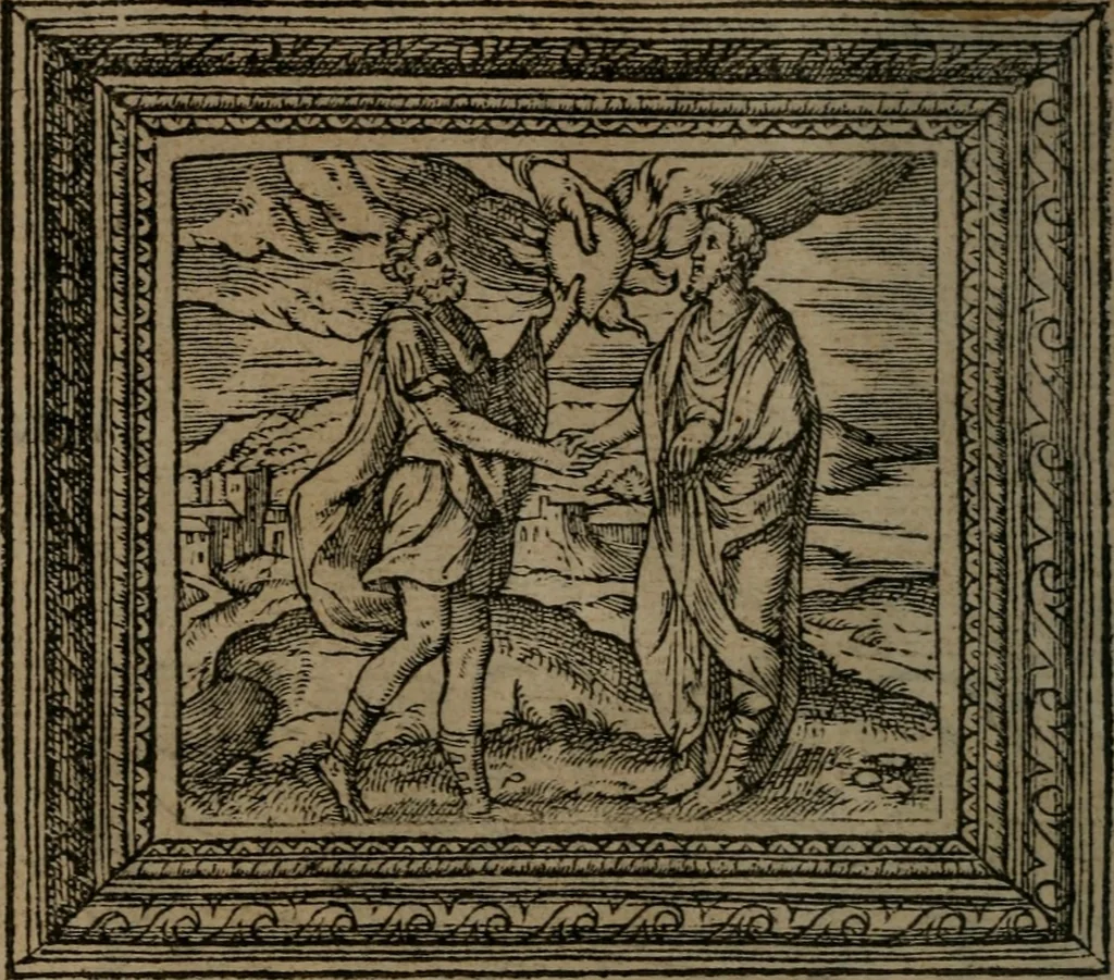 An illustration from Emblemata, 1564, leaf 21