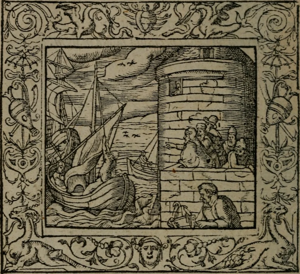 An illustration from Emblemata, 1564, leaf 213