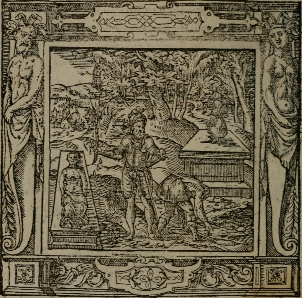 An illustration from Emblemata, 1564, leaf 219