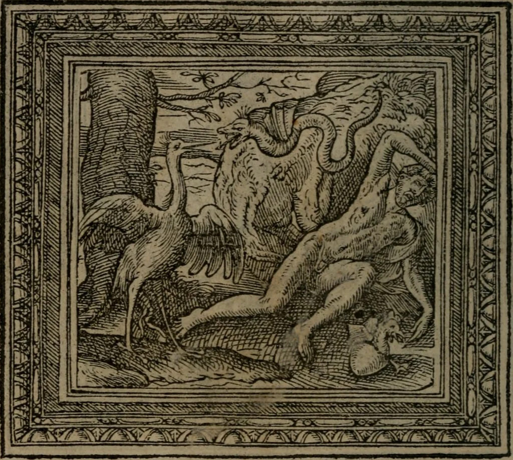 An illustration from Emblemata, 1564, leaf 23