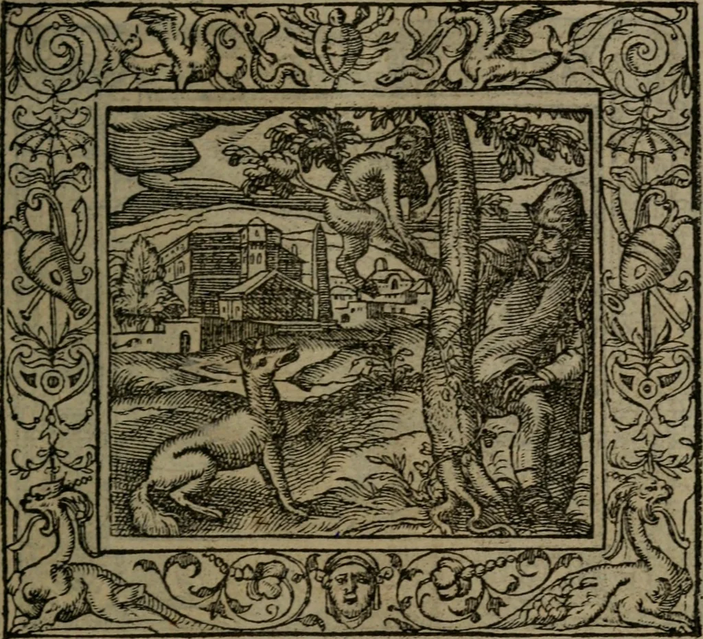 An illustration from Emblemata, 1564, leaf 24