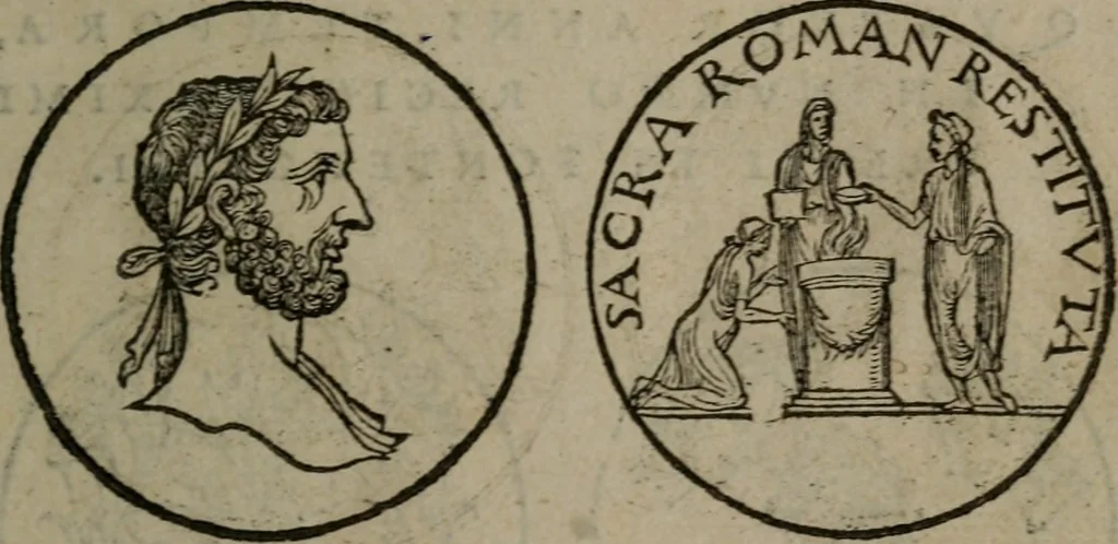 An illustration from Emblemata, 1564, leaf 244