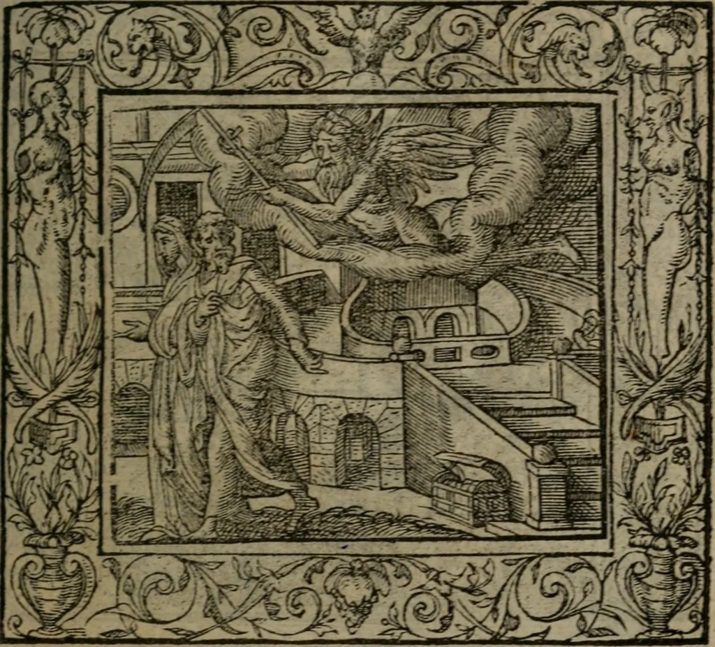 An illustration from Emblemata, 1564, leaf 28