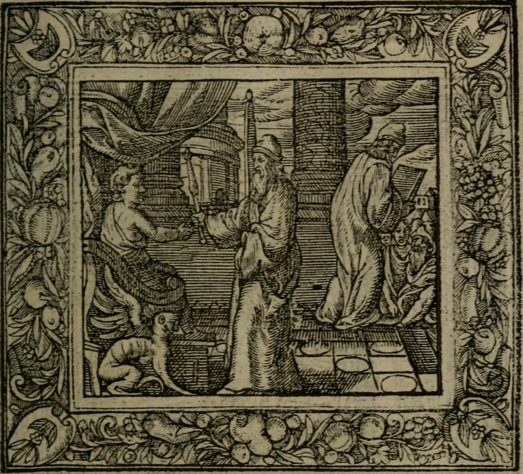 An illustration from Emblemata, 1564, leaf 32