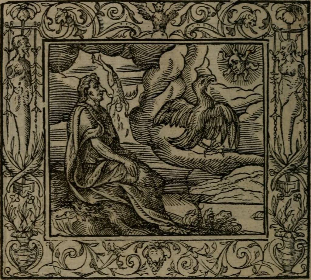 An illustration from Emblemata, 1564, leaf 37