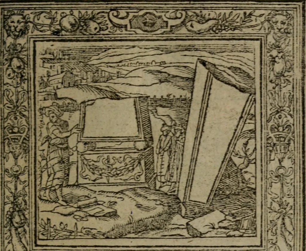 An illustration from Emblemata, 1564, leaf 40