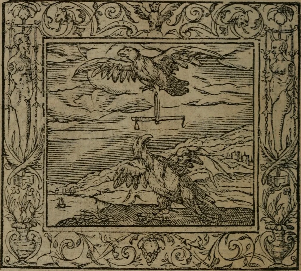 An illustration from Emblemata, 1564, leaf 43